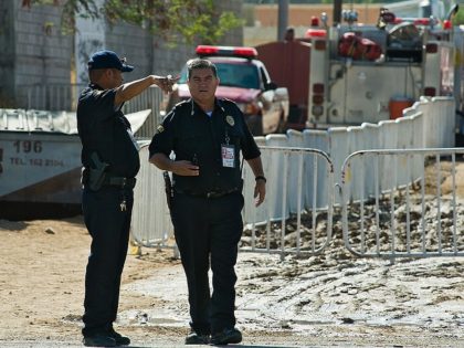 Sorora, Mexico, police at crime scene. (Ronaldo Schemidt/AFP/Getty Images)