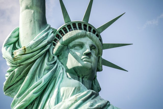 Close up of Statue of Liberty in New York, USA