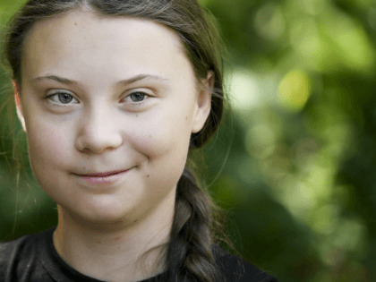 TOPSHOT - Swedish climate activist Greta Thunberg looks on during a meeting in the garden of the Hotel de Lassay ahead of a visit of the French National Assembly, in Paris, on July 23, 2019. (Photo by Lionel BONAVENTURE / AFP) (Photo credit should read LIONEL BONAVENTURE/AFP/Getty Images)