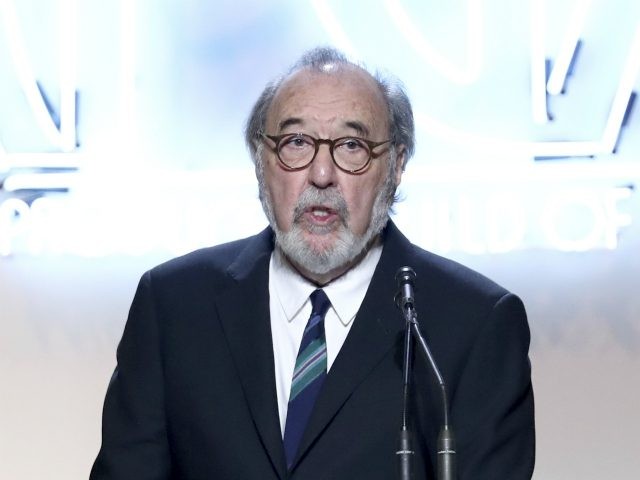 James L. Brooks accepts the Norman Lear achievement award at the 28th Annual Producers Gui