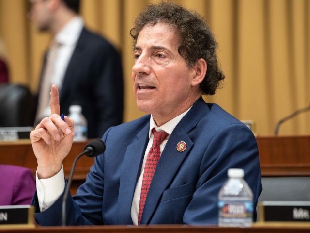 US Democratic Representative Jamie Raskin of Maryland speaks during a markup of a resolution supporting the committee report on Attorney General William Barr's failure to produce the unredacted Mueller report and underlying materials on Capitol Hill in Washington, DC, on May 8, 2019. (Photo by NICHOLAS KAMM / AFP) (Photo …