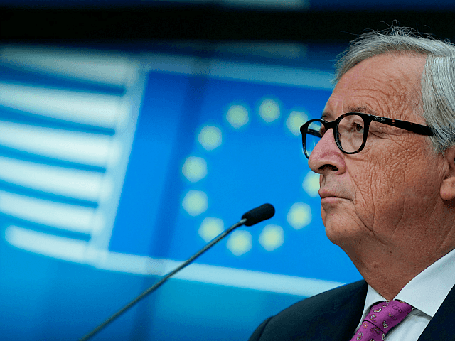 President of the European Commission Jean-Claude Juncker gives a press conference at the e