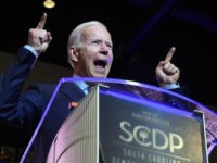 Former Vice President Joe Biden addresses the South Carolina Democratic Party convention, Saturday, June 22, 2019 in Columbia, S.C.. (AP Photo/Meg Kinnard)