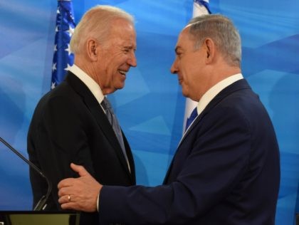 Joe Biden and Benjamin Netanyahu (Debbie Hill / AFP / Getty)