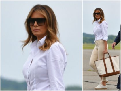 First Lady Melania Trump jet-setted to New Jersey on Friday …