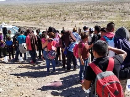 Migrants Crossing Desert with Children in Arizona Desert - CBP Photo