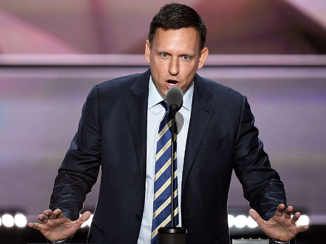 PayPal co-founder Peter Thiel speaks on the last day of the Republican National Convention