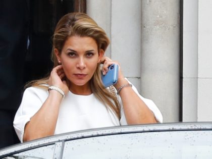 Princess Haya Bint al-Hussein of Jordan leaves the High Court in London on July 30, 2019. - Princess Haya, the estranged wife of the ruler of Dubai, Sheikh Mohammed bin Rashid Al-Maktoum, has applied for a forced marriage protection order, a London court heard on July 30, 2019, during a …