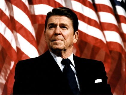 UNDATED: (FILE PHOTO) Former U.S. President Ronald Reagan speaks at a rally for Senator Du