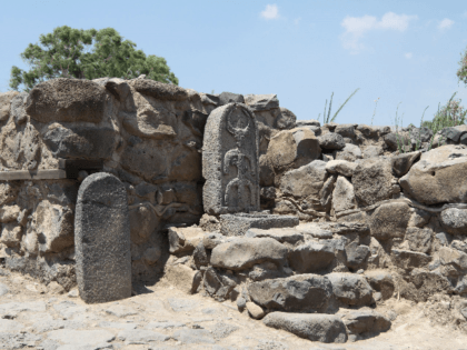 Ruins of fishing village Bethsaida mentioned in New Testament of Bible, north of Sea of Galilee, Israel