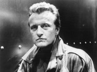 CIRCA 1992: (L) Actor Rutger Hauer on set (R) actress Kim Cattrall in a scene from the movie "Split Second", circa 1992. (Photo by Michael Ochs Archives/Getty Images)