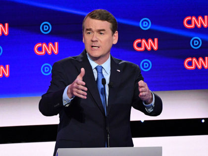 Democratic presidential hopeful US Senator from Colorado Michael Bennet speaks during the second round of the second Democratic primary debate of the 2020 presidential campaign season hosted by CNN at the Fox Theatre in Detroit, Michigan on July 31, 2019. (Photo by Jim WATSON / AFP) (Photo credit should read …
