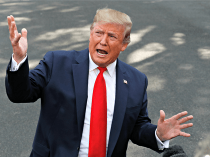 President Donald Trump speaks to the media about the testimony of former special counsel R