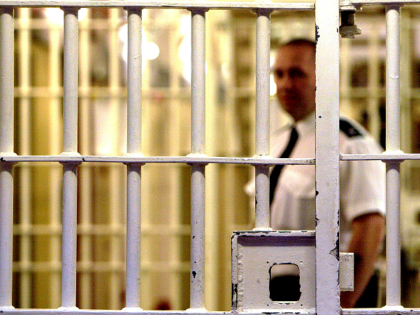 LONDON - MAY 19: (FILE PHOTO) A prison guard at HMP (Her Majesty's Prison) Pentonville sta