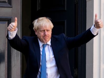 New Conservative Party leader and incoming prime minister Boris Johnson arrives at the Conservative party headquarters in central London on July 23, 2019. - Boris Johnson won the race to become Britain's next prime minister on Tuesday, heading straight into a confrontation over Brexit with Brussels and parliament, as well …