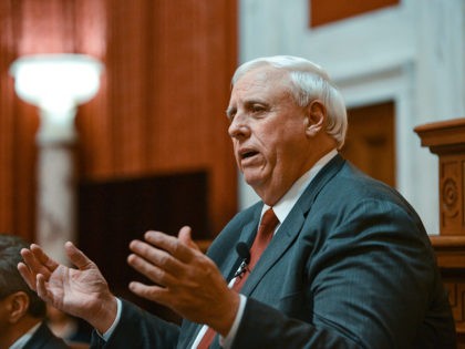 Gov. Jim Justice, R. W.Va., delivers his annual State of the State speech on Wednesday, Jan. 9, 2019, in Charleston, W.Va. (AP Photo/Tyler Evert)