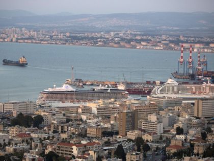 A picture taken on May 11, 2014 shows ships docking in the port of the Israeli Mediterranean coastal city of Haifa. AFP PHOTO/AHMAD GHARABLI (Photo credit should read AHMAD GHARABLI/AFP/Getty Images)