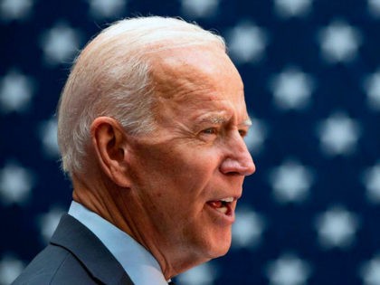 Former US Vice President Joe Biden, the leading Democratic 2020 presidential candidate, gestures as he holds a speech about his foreign policy vision for America on July 11, 2019 at the Graduate Center at City University New York City. (Photo by Johannes EISELE / AFP) (Photo credit should read JOHANNES …