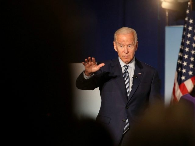 DES MOINES, IOWA - JULY 15: Democratic presidential candidate former U.S. Vice President Joe Biden speaks during the AARP and The Des Moines Register Iowa Presidential Candidate Forum at Drake University on July 15, 2019 in Des Moines, Iowa. Twenty Democratic presidential candidates are participating in the forums that will …