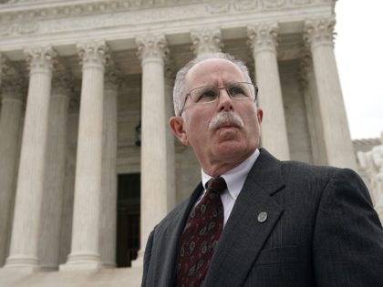 WASHINGTON, DC - FEBRUARY 26: Plaintiff Mark Janus passes in front of the U.S. Supreme Cou