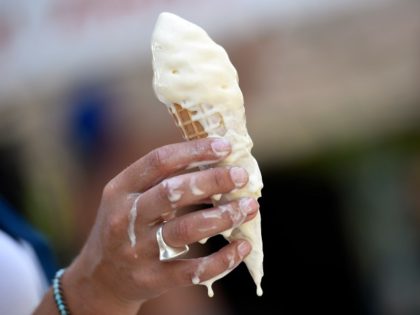 melting ice cream cone