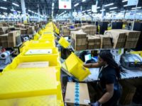 Workers are planning to walk off the job next week at an Amazon warehouse in Minnesota, which is one of numerous "fulfillment centers" operated by the company such as this one pictured from Staten Island, New York