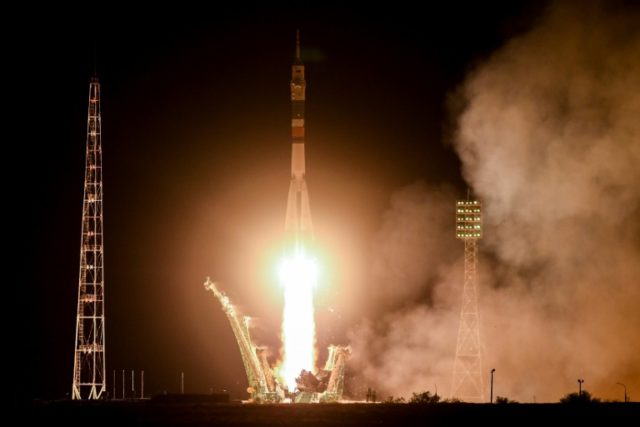 American, Italian, Russian blast off for ISS