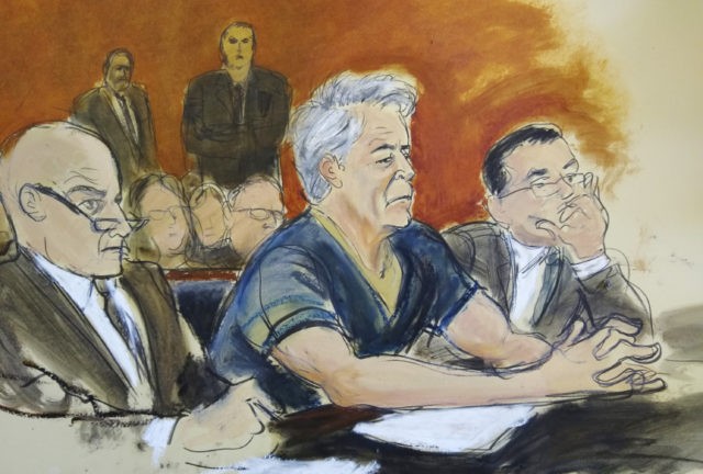 Financier Teenage Girls In this courtroom artist's sketch, defendant Jeffrey Epstein, center, sits with attorneys Martin Weinberg, left, and Marc Fernich during his arraignment in New York federal court, Monday, July 8, 2019. Epstein pleaded not guilty to federal sex trafficking charges. The 66 year old is accused of creating and maintaining a network that allowed him to sexually exploit and abuse dozens of underage girls from 2002 to 2005. (Elizabeth Williams via AP) The Associated Press