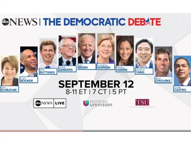 ABC Democrat Debate Lineup