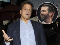 (INSET: Donald Trump Jr) Photo by: gotpap/STAR MAX/IPx 2019 8/12/19 Anthony Scarammucci announced today that he will no longer support Trump's Reelection. STAR MAX File Photo: 4/3/18 Anthony Scaramucci at Craig's in West Hollywood, CA.