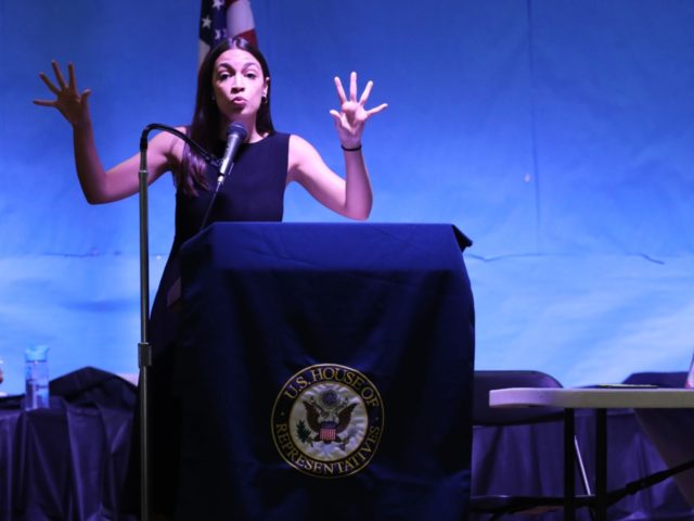 NEW YORK, NEW YORK - JULY 20: Rep. Alexandria Ocasio-Cortez holds an immigration Town Hall