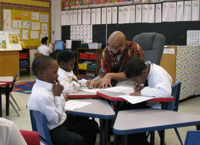 Black School Children, Teacher