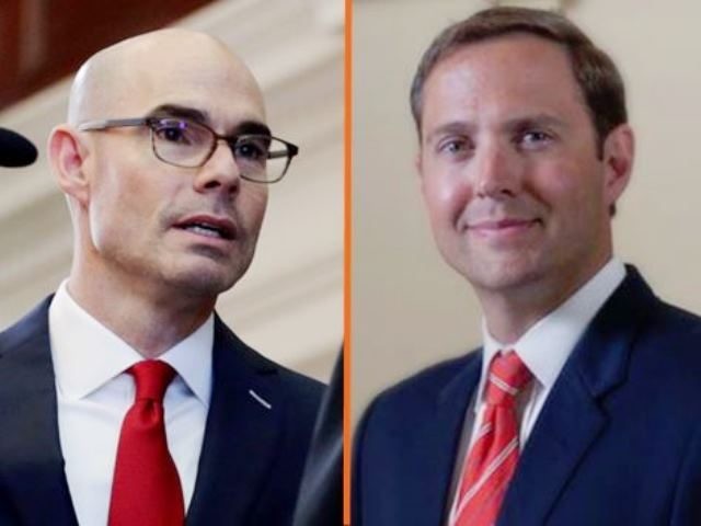 Dennis Bonnen and Dustin Burrows accused of offering press credentials in exchange for political expenditures. (Image: Breitbart News)