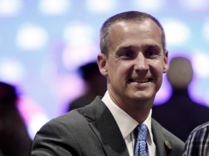 Former Trump campaign manager Corey Lewandowski attends the Nevada Republican Party Convention at the Suncoast Hotel & Casino in Las Vegas, Nevada, on June 23, 2018. (Photo by Olivier Douliery / AFP) (Photo credit should read OLIVIER DOULIERY/AFP/Getty Images)