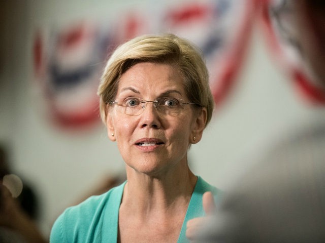 Democratic presidential candidate, Sen. Elizabeth Warren (D-MA) takes questions from the media at a town hall event on August 17, 2019 in Aiken, South Carolina. Warren has held more than ten 2020 campaign events in the early primary state. (Photo by Sean Rayford/Getty Images)