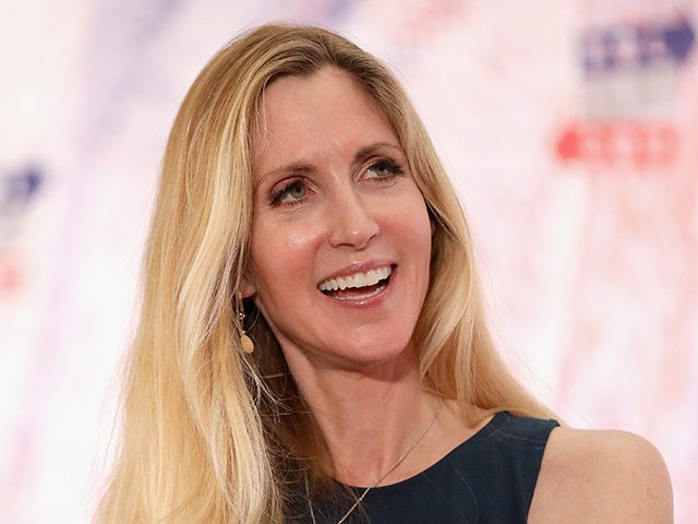 LOS ANGELES, CA - OCTOBER 20: Ann Coulter speaks onstage during Politicon 2018 at Los Ange