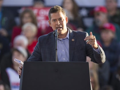 MOSINEE, WI - OCTOBER 24: U.S. Rep. Sean Duffy (R-Wis.) talks to the crowd before U.S. President Donald Trump makes an appearance at a rally on October 24, 2018 in Mosinee, Wisconsin. The latest Trump Rally comes as Gov. Scott Walker is seeking reelection against Democrat Tony Evers, and Republican …