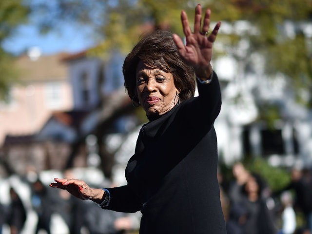 US Rep. Maxine Waters (D-CA) waves during the 34th annual Kingdom Day Parade on Martin Luther King Jr Day, January 21, 2019, in Los Angeles, California. (Photo by Robyn Beck / AFP) (Photo credit should read ROBYN BECK/AFP/Getty Images)