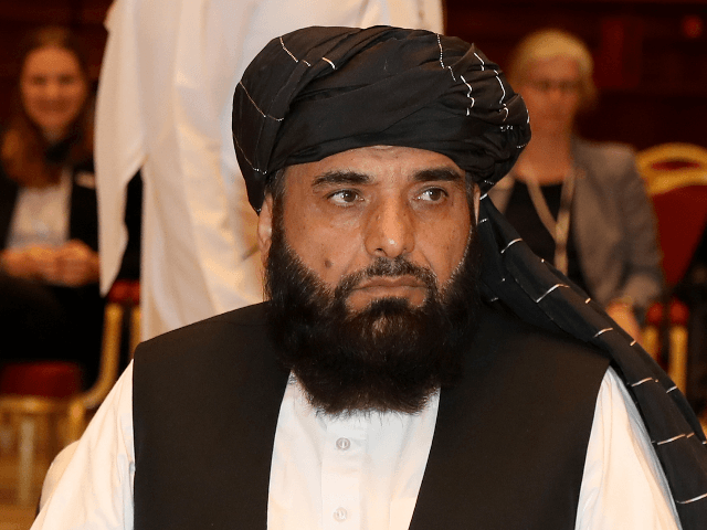 Suhail Shaheen, spokesman for the Taliban in Qatar, attends the Intra Afghan Dialogue talks in the Qatari capital Doha on July 7, 2019. - Dozens of powerful Afghans met with a Taliban delegation on July 7, amid separate talks between the US and the insurgents seeking to end 18 years of war. The separate intra-Afghan talks are attended by around 60 delegates, including political figures, women and other Afghan stakeholders. The Taliban, who have steadfastly refused to negotiate with the government of President Ashraf Ghani, have stressed that those attending are only doing so in a "personal capacity". (Photo by KARIM JAAFAR / AFP) (Photo credit should read KARIM JAAFAR/AFP/Getty Images)