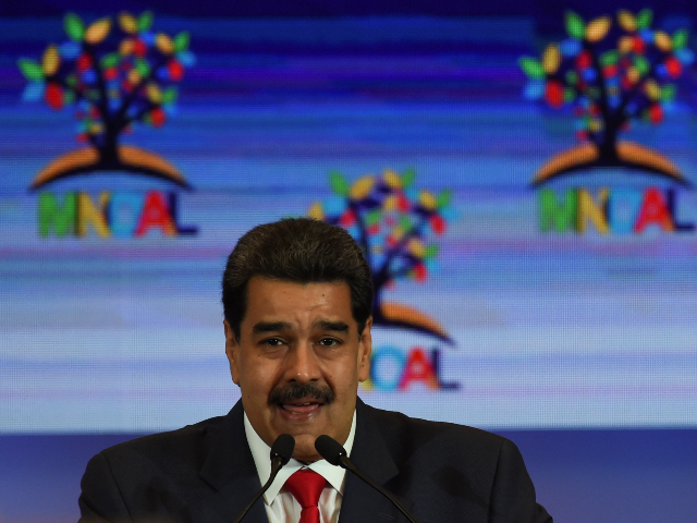 Venezuela's President Nicolas Maduro speaks during the plenary session of the Ministerial