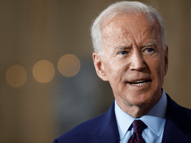 Democratic presidential candidate and former U.S. Vice President Joe Biden delivers remark