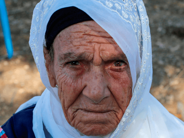 Muftia Tlaib, the maternal grandmother of US Congresswoman Rashida, is pictured outside he