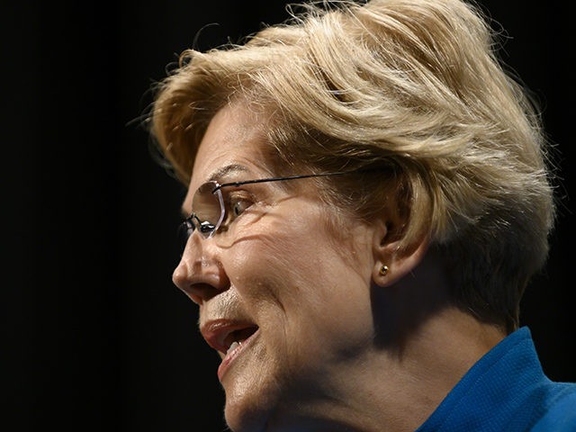 SIOUX CITY, IA - AUGUST 19: Democratic presidential candidate Sen. Elizabeth Warren (D-MA) speaks at the Frank LaMere Native American Presidential Forum on August 19, 2019 in Sioux City, Iowa. Warren was introduced by Rep. Deb Haaland (D-NM) who she has co-sponsored legislation with to help the Native American community. …