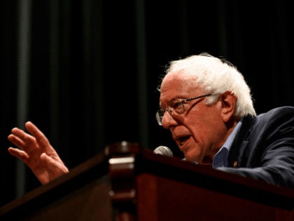 Democratic presidential candidate Sen. Bernie Sanders (I-VT) speaks at the Frank LaMere Na