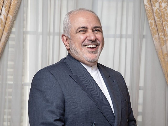 Iranian Foreign Minister Mohammad Javad Zarif poses for a photograph during an interview w