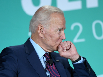 Democratic presidential candidate and former U.S. Vice President Joe Biden listens to a question during the 2020 Public Service Forum hosted by the American Federation of State, County and Municipal Employees (AFSCME) at UNLV on August 3, 2019 in Las Vegas, Nevada. Nineteen of the 24 candidates running for the …
