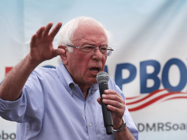 Democratic presidential candidate U.S. Sen. Bernie Sanders (I-VT) delivers campaign speech