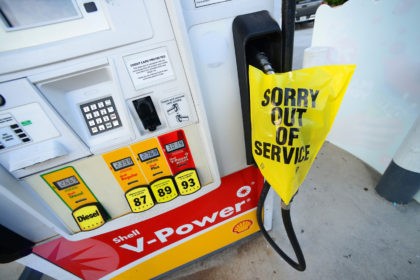 WINTER SPRINGS, FLORIDA - AUGUST 29: A gas pump is out of order at a gas station as reside