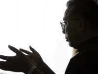 Nagasaki, JAPAN: Archbishop of Nagasaki "Joseph" Mitsuaki Takami answers a question during an interview with Agence France-Presse at the Archbishop's House in Nagasaki city, 07 August 2005. AFP PHOTO / TOSHIFUMI KITAMURA (Photo credit should read TOSHIFUMI KITAMURA/AFP/Getty Images)