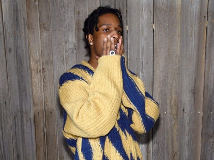 NEW YORK, NY - FEBRUARY 13: ASAP Rocky attends the Calvin Klein Collection during New York Fashion Week at New York Stock Exchange on February 13, 2018 in New York City. (Photo by Jamie McCarthy/Getty Images)